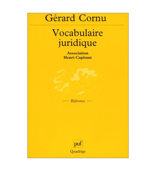 VOCABULAIRE JURIDIQUE